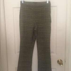 plaid flare pants